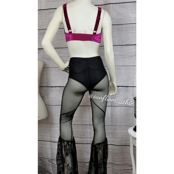 [NEW] Widow/Dolls Kill Mesh & Lace Bell Bottoms - Picture 9 of 16